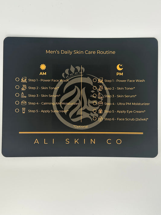 Skin Care Routine and Personal Hygiene Checklist Card